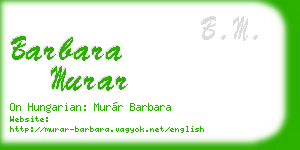 barbara murar business card